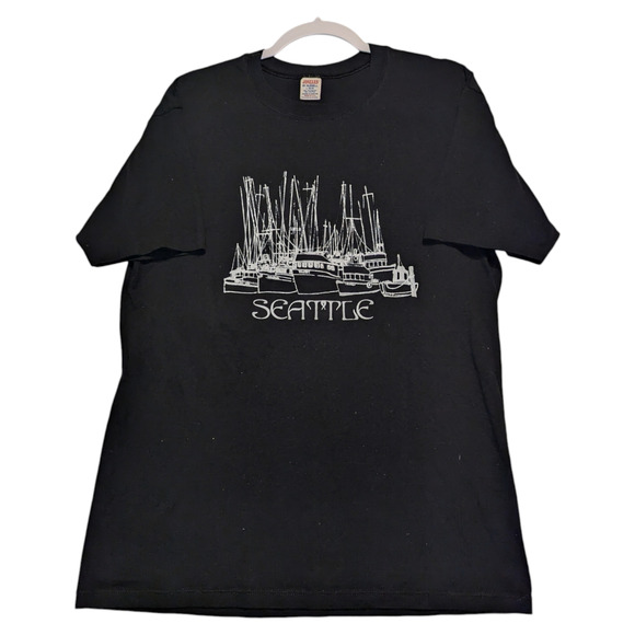 80s Seattle Sail Boat location t shirt - Picture 1 of 4